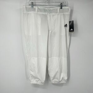 ADIDAS Men’s L Triple Stripe Baseball Knicker Pants White Athletic NWT